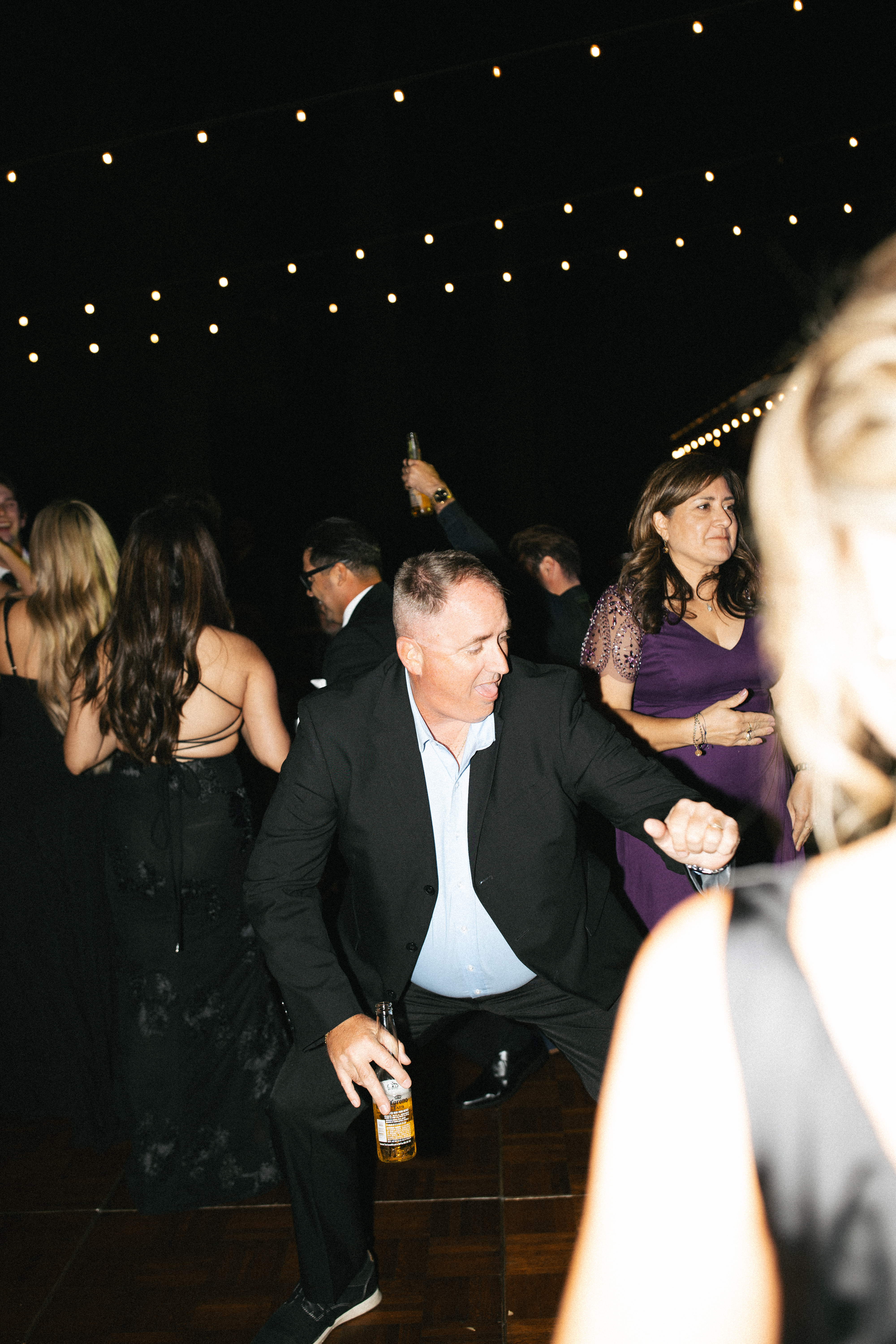 Family dance floor moment